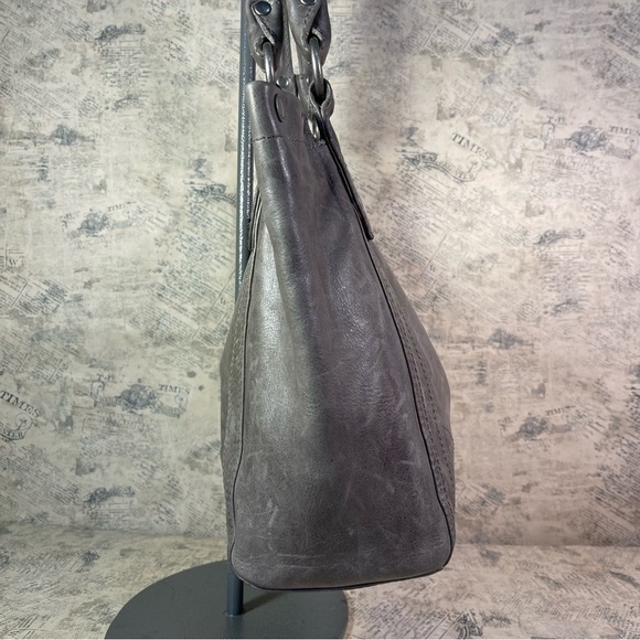 Frye Melissa Shoulder Tote Bag Ice Gray - Picture 2 of 13